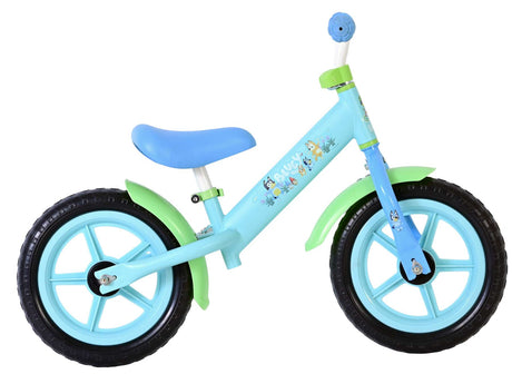 Blå balancecykel i metal