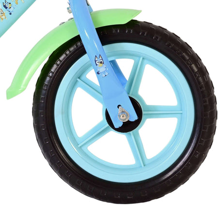 Blå balancecykel i metal