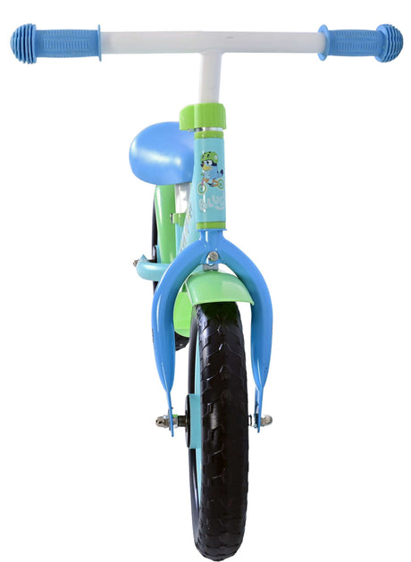 Blå balancecykel i metal
