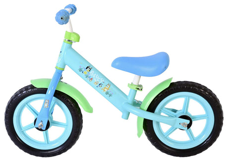 Blå balancecykel i metal