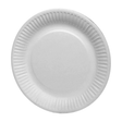 Tallerkener rund karton hvid 18cm (100 stk.)