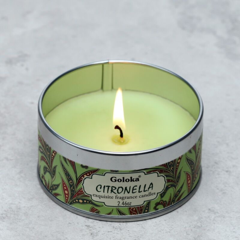 Goloka citronella paraffinvoks duftlys i dåse
