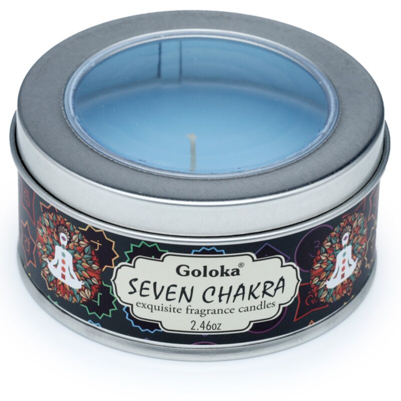 Goloka syv chakraer paraffinvoksduftlys i dåse