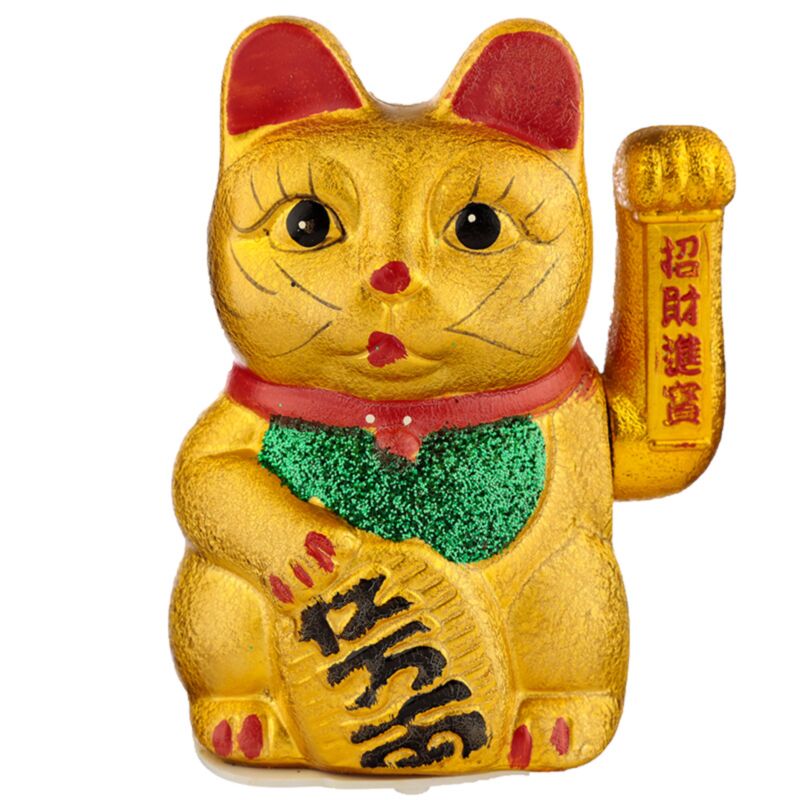 Åbne øjne 17 cm maneki neko lucky cat
