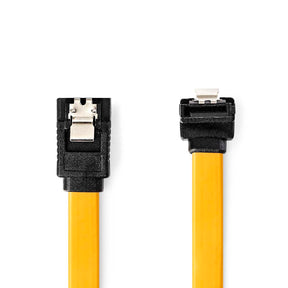 Nedis sata kabel | 6 Gbps | sata 7-benet hun | sata 7-benet hun | forniklet | 0,50 m | fladt | pvc | gul | æske - ccgb73255ye05