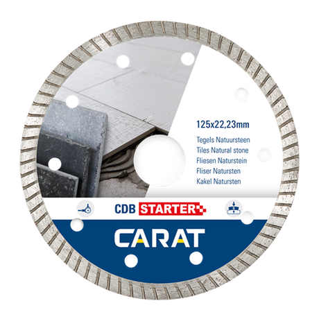 Carat diamantsav fliser natursten ø125x22,23mm cdb starter