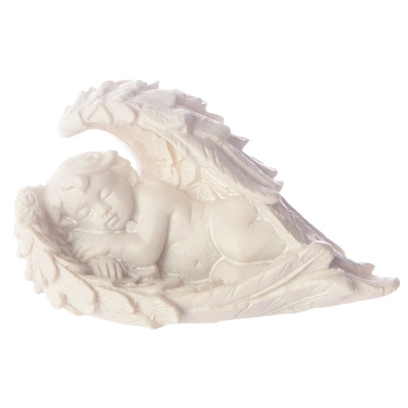 Kerub i englevinger, statuette i en pose