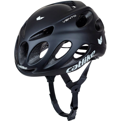 Kattelignende racerhjelm vento størrelse s 52-54cm sort mat