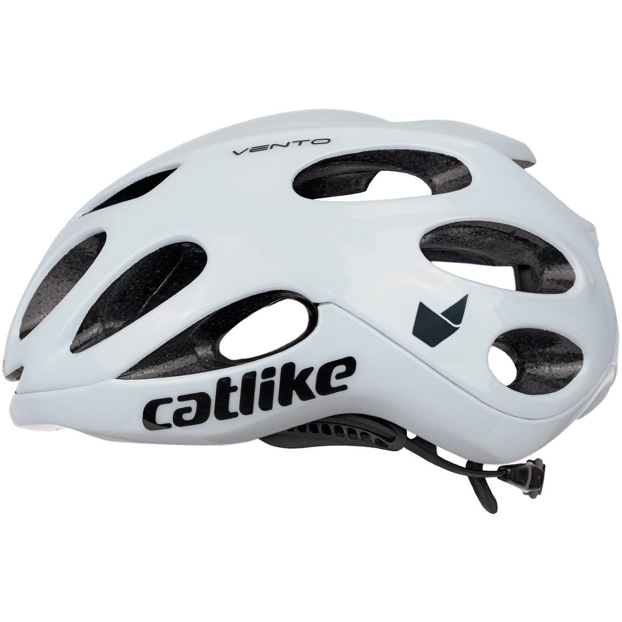 Kattelignende racerhjelm vento str. l 58-60cm hvid glans