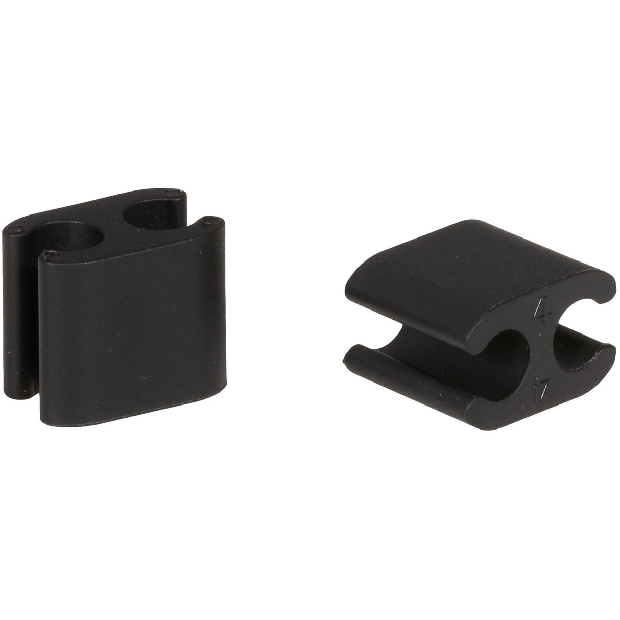 Elvedes kabelclips duo 5,0 + 4,1 mm sort (10 stk)