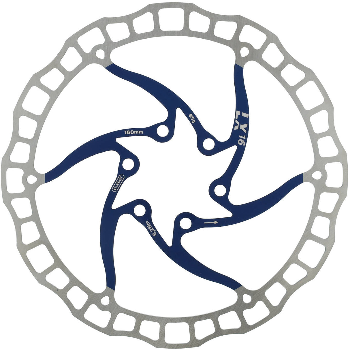 Elvedes One Piece Rotor 160mm 85G 6 Holes+Bout Blw 2015195