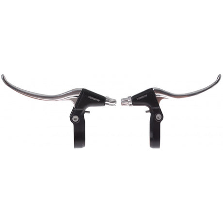 Brakehåndtag Set V-Brake 4-Finger Black Silver 2-Piece