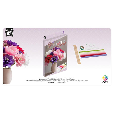 Craft id crepe håndværksblomster