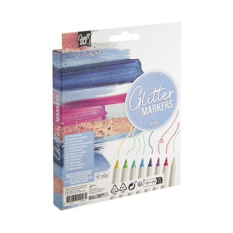 Craft sensations glittermarkører - 8 stk.