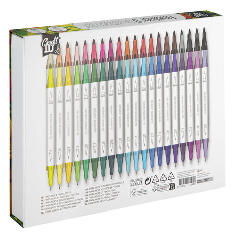 Craft id farvesæt fineliner penselpen 40 stk