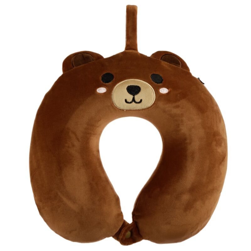 Relaxeazzz bear plys nakkepude med memory skum