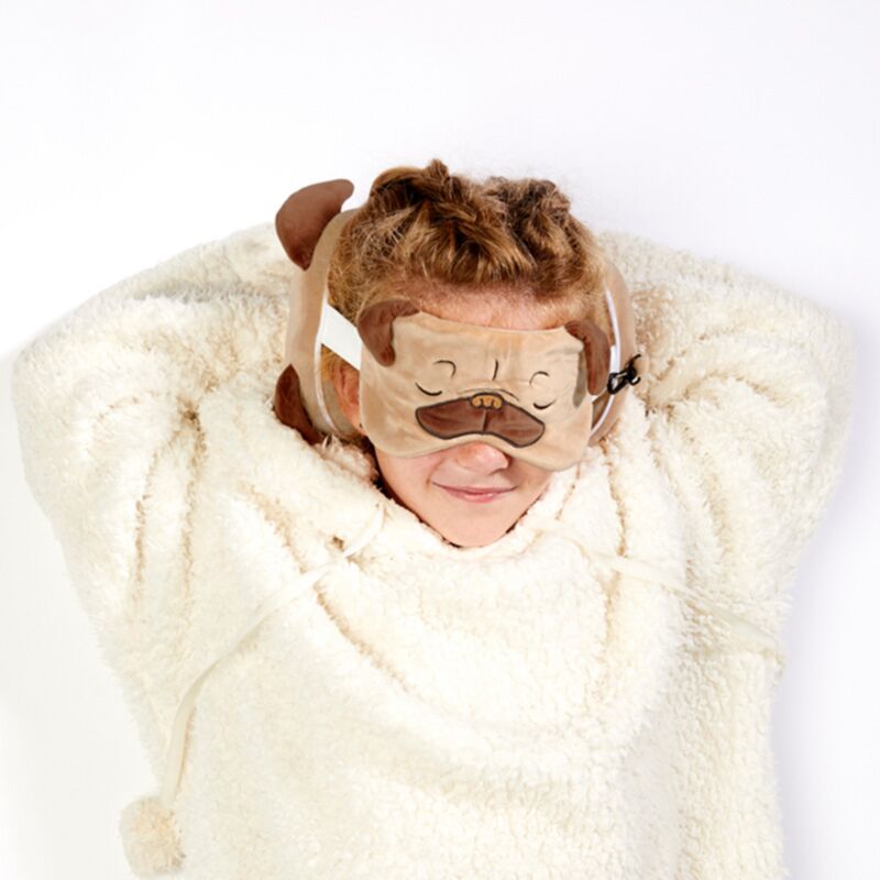 Ty relaxeazzz mops rund plys rejsepude sovemaske
