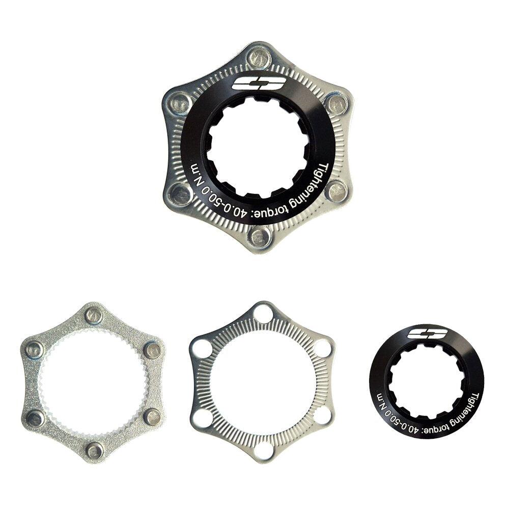 Cyclo tech adapter centerlock naar 6 gaats, quick release