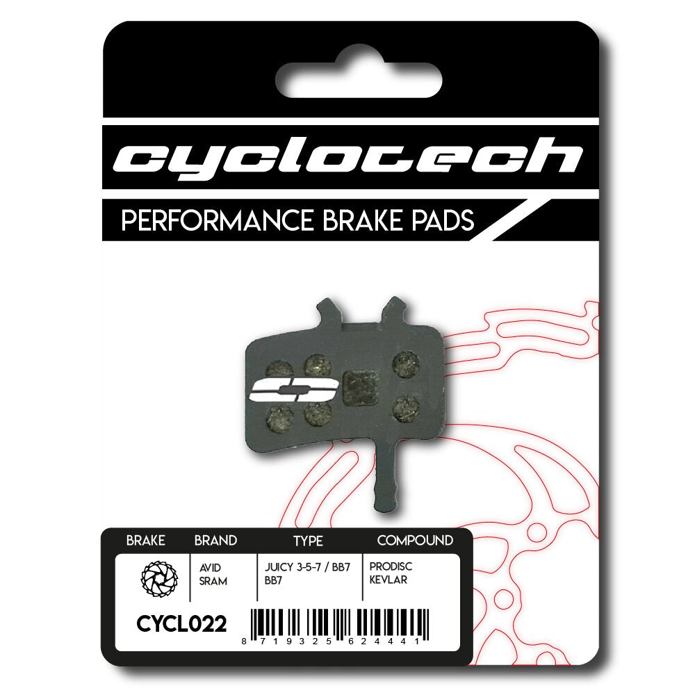 Cyclo tech schijfremblok prodisc kevlar avid juicy