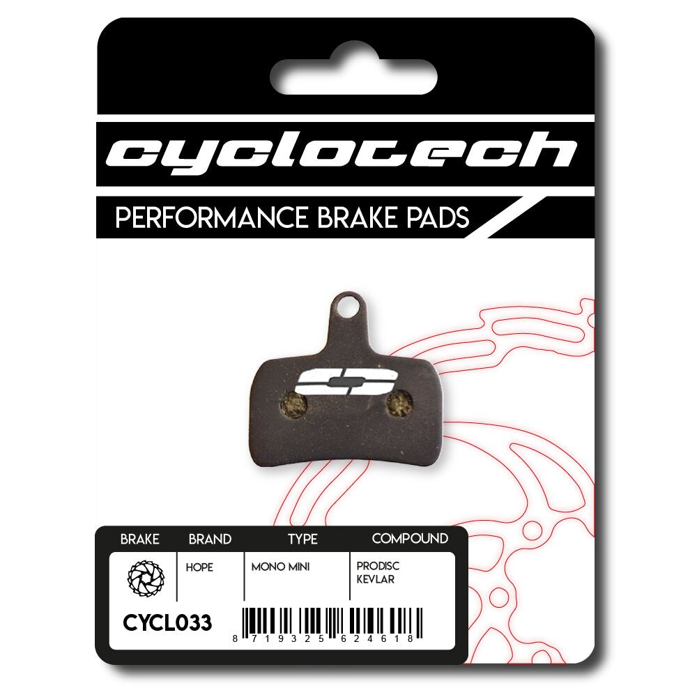Cyclo tech schijfremblok prodisc kevlar hope mono mini