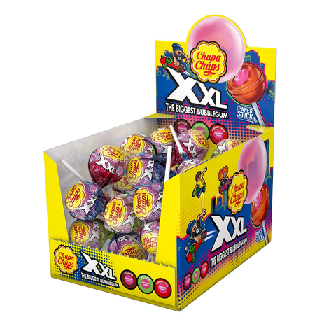 Chupa chups xxl lollie met bubblegum (25 stuks)