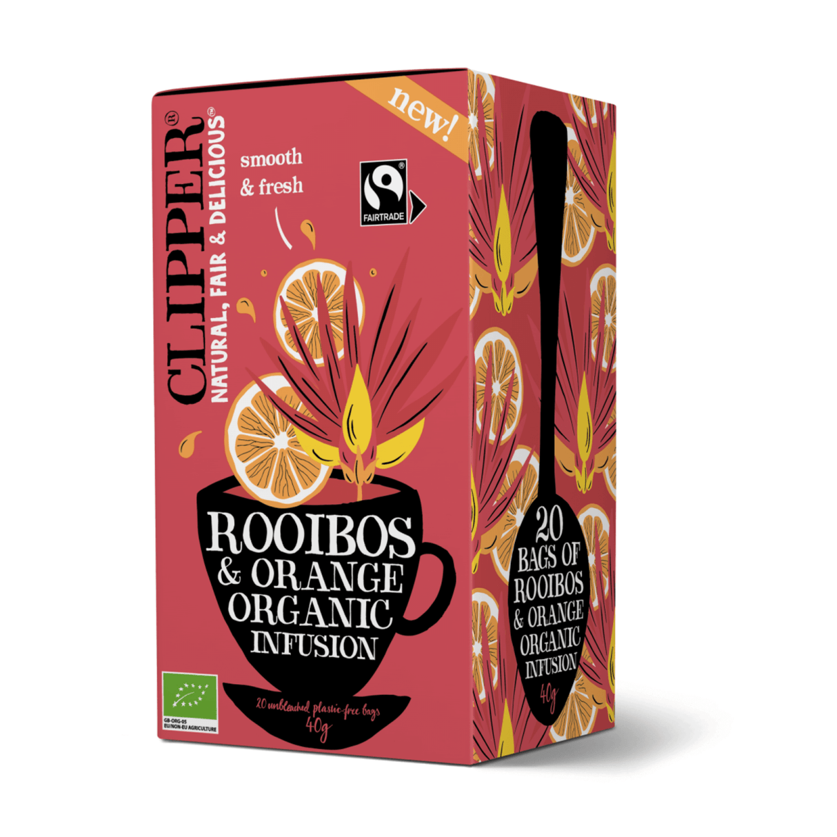Clipper rooibos orange økologisk (4x 20 stykker)