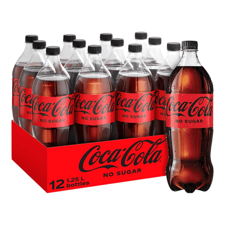 Coca-cola zero PET-flaske (12x 1,25 liter)