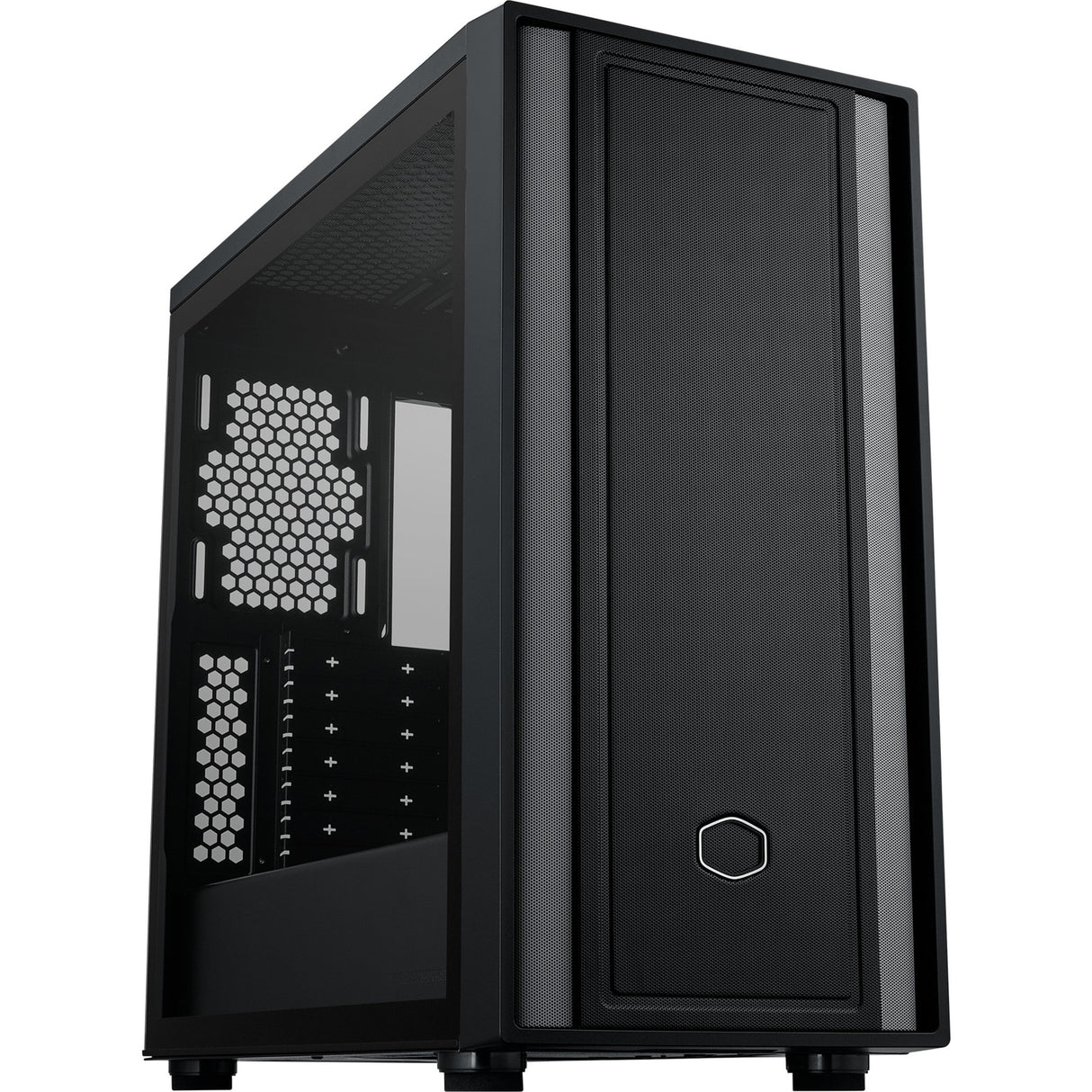 Cooler master masterbox 600 lite midi tårnhus (sort | 2x USB-A | 1x USB-C | RGB | hærdet glas)