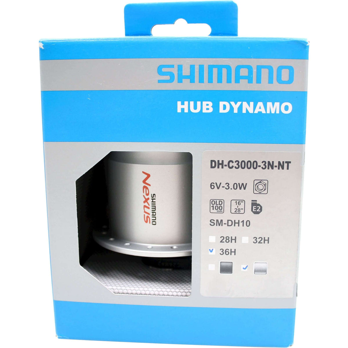 Shimano Dynamo NAF 100 36 Silver DH-C3000 6V 3.0W NUT