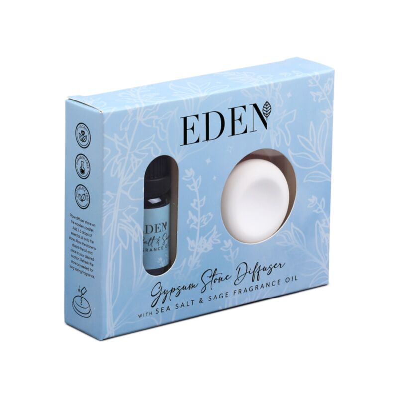 Eden havsalt salvie gips sten diffuser og duft olie sæt