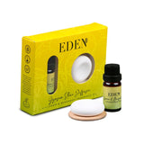 Eden citron bergamot gipssten diffuser og duftolie sæt