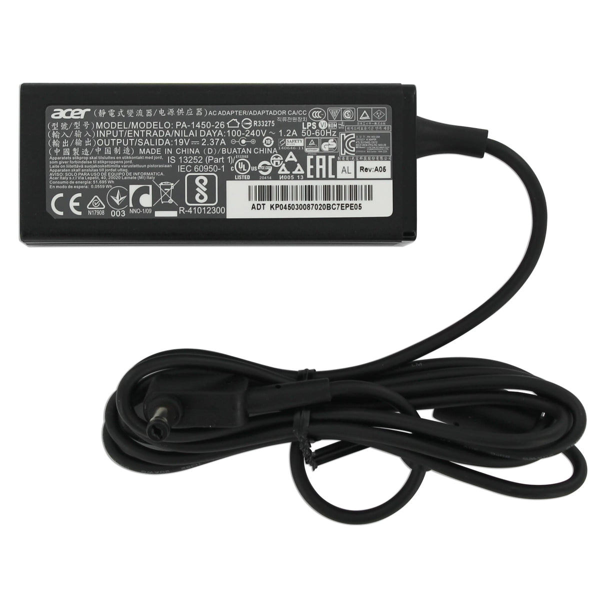 Acer bærbar AC-adapter 45W sort