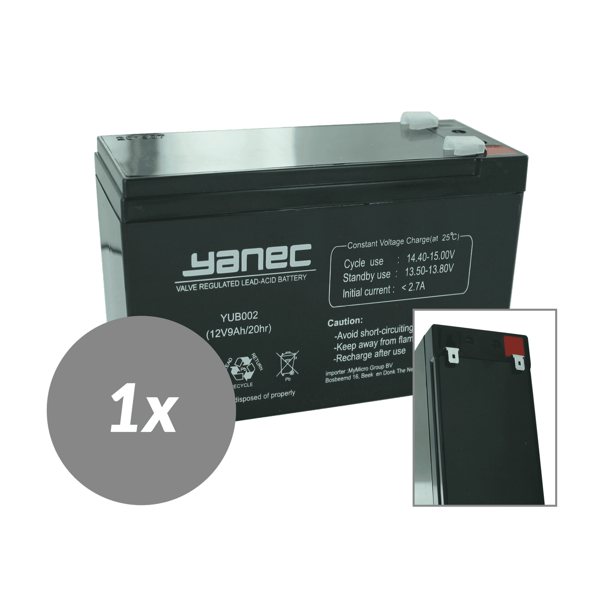 Yanec ups batterierstatning rbc17 (ekskl. kabler)