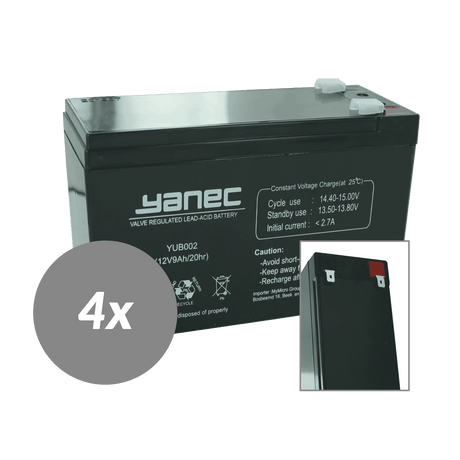 Yanec ups batteriudskiftningssæt rbc24 (ekskl. kabler)