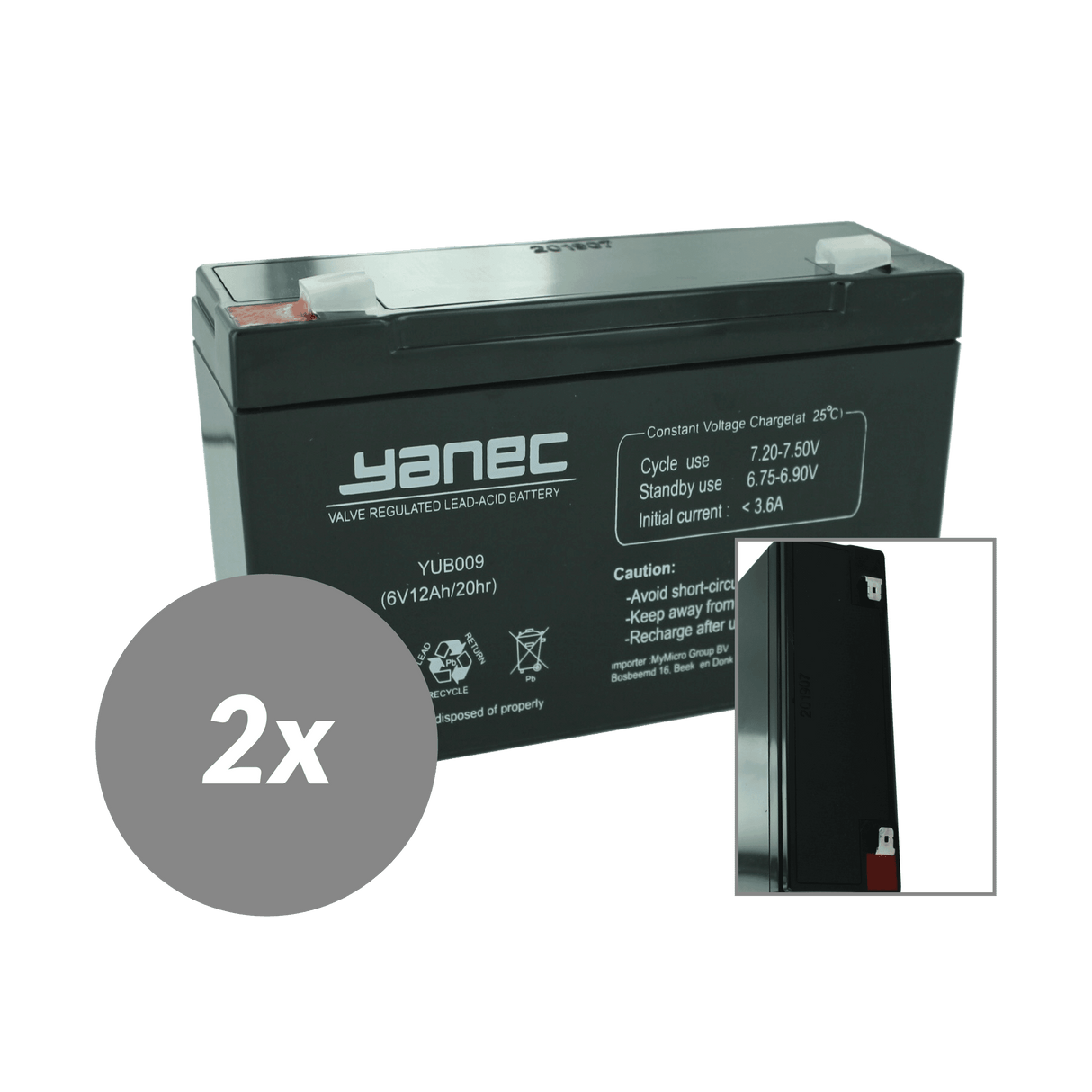 Yanec ups batteriudskiftningssæt rbc3 (ekskl. kabler)