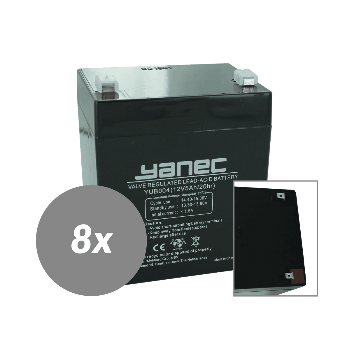 Yanec ups batteriudskiftningssæt rbc155 (ekskl. kabler)