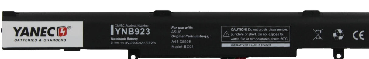 Yanec bærbar batteri 2600mAh