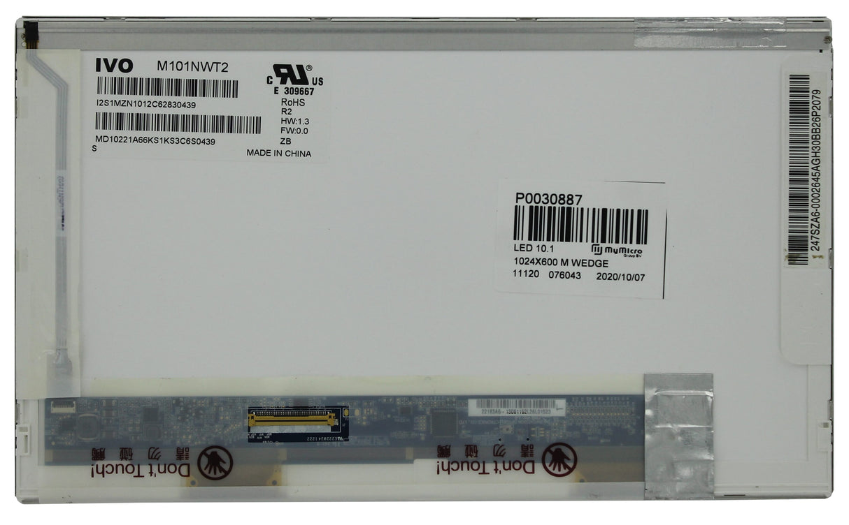 10,1 tommer LCD-skærm 1024x600 mat 40pin