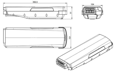 Bosch cykelbatteri klassisk 612wh bagage e-bike vision