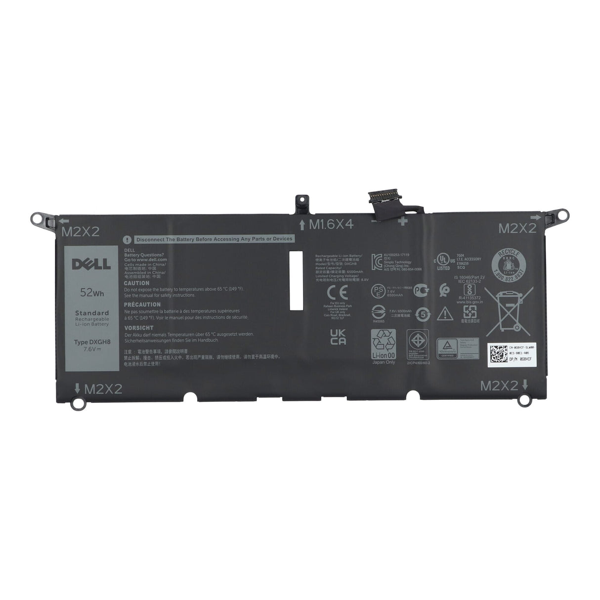 Dell bærbar batteri 6500 mAh