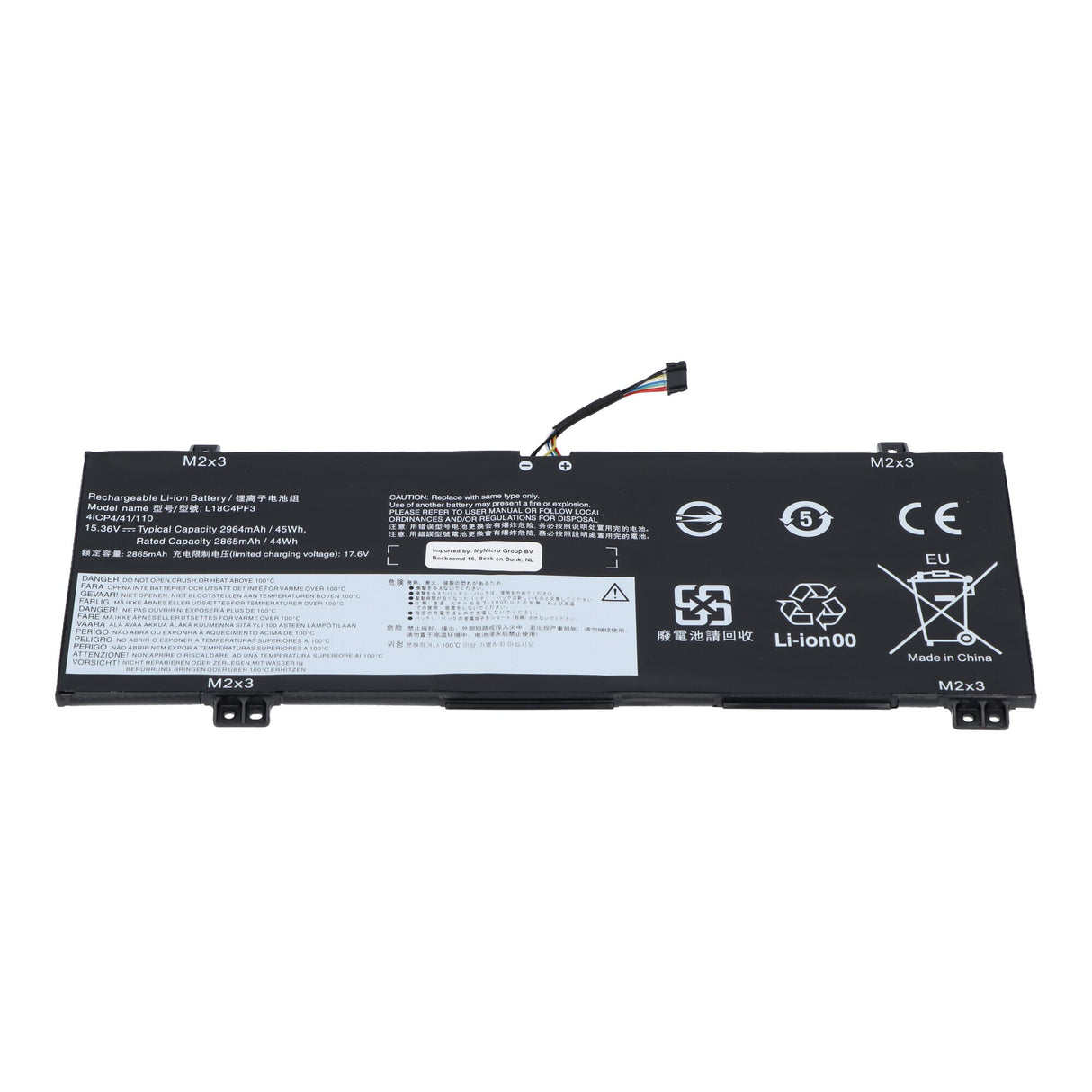 Udskiftning af bærbar batteri 2850 mAh