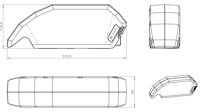 Bosch powerpack 720wh stel e-bike vision (bes2)