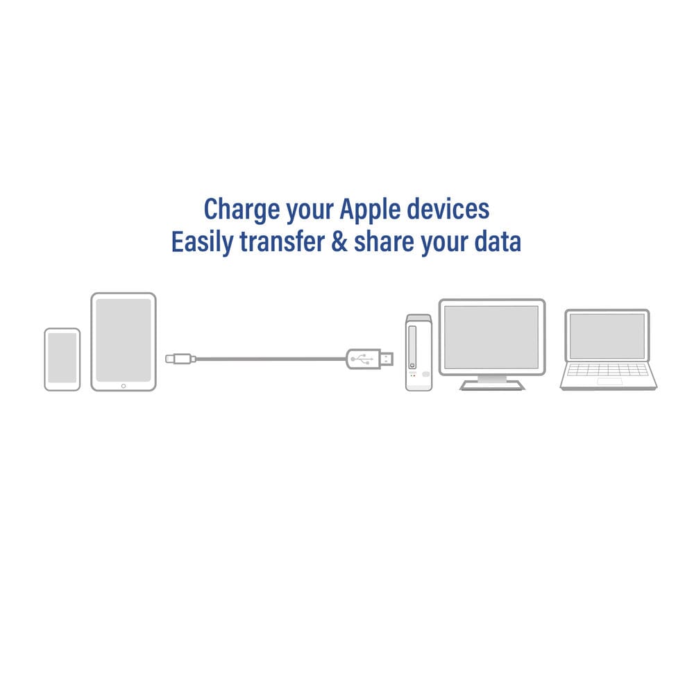 Act USB A til Lightning opladning og datakabel 2m MFI certificeret