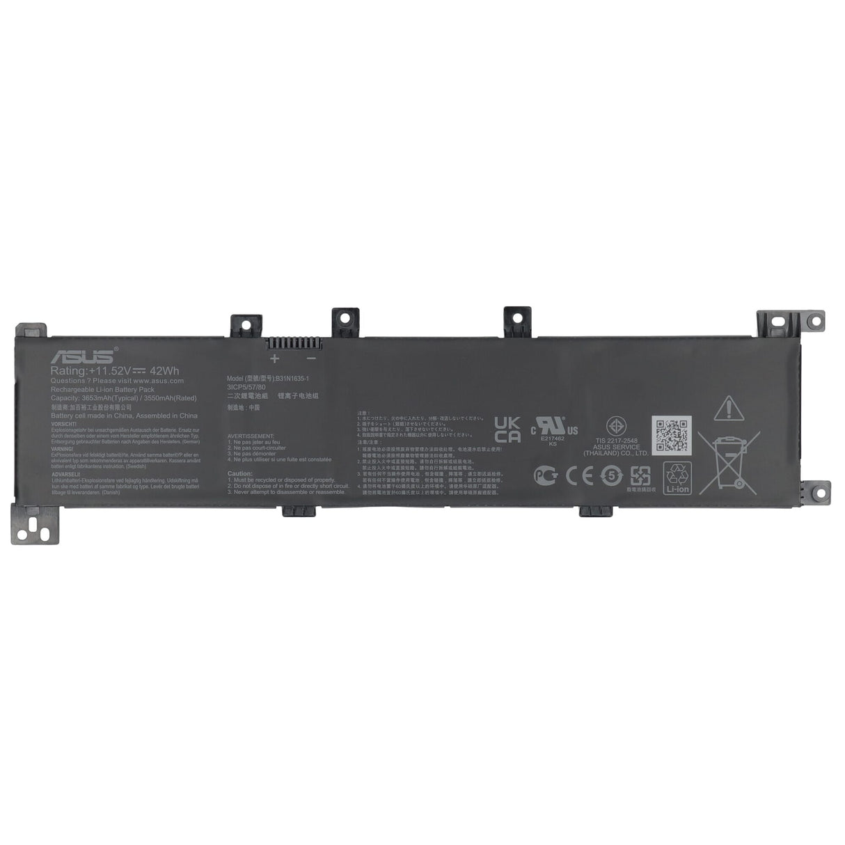 Asus bærbar batteri 3650mAh