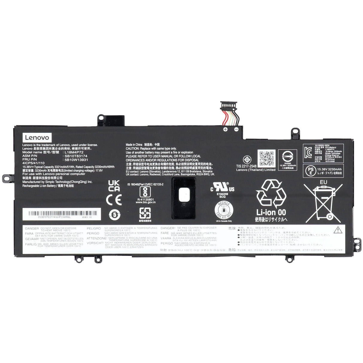 Lenovo laptop batteri 3160 mah