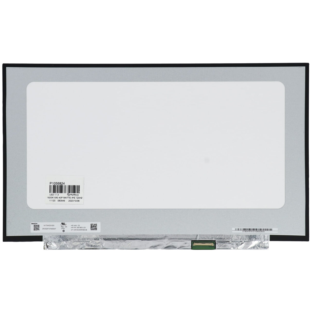17,3 tommer LCD-skærm 1920x1080 mat, 40pin, IPS, 120 Hz