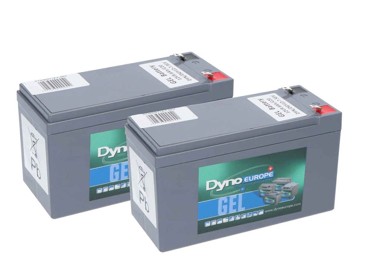 Dyno gel batteri 12v 7,5ah udskiftningssæt (ekskl. kabler)