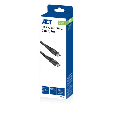 Act USB 3.2 gen1 lade- og datakabel c han - c han 1 meter
