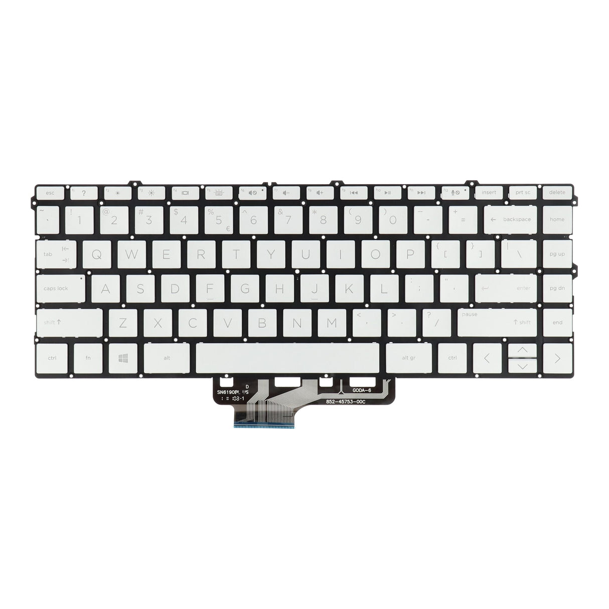 Ty hp bærbar tastatur qwer us, baggrundsbelyst