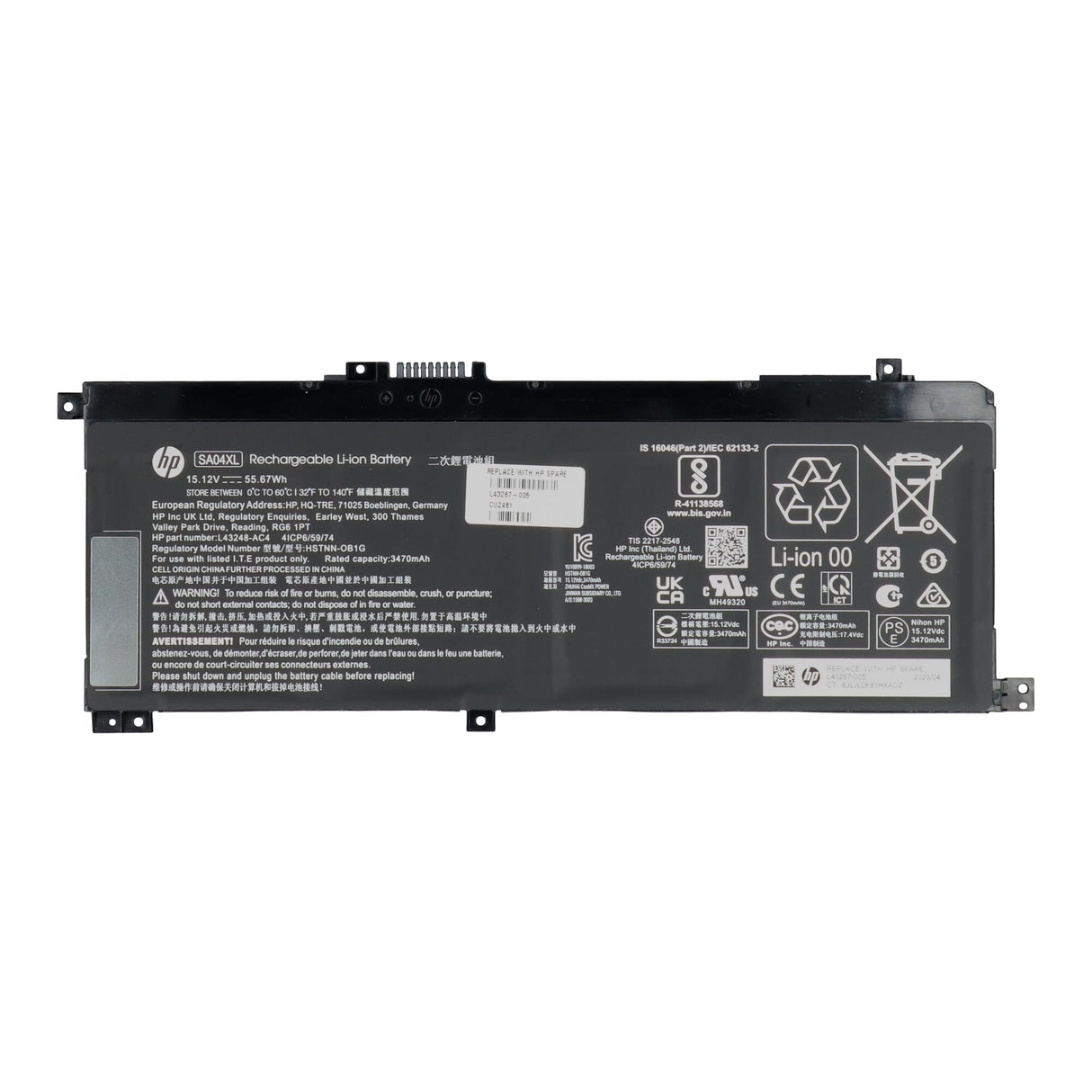 HP laptop batteri 3600 mah